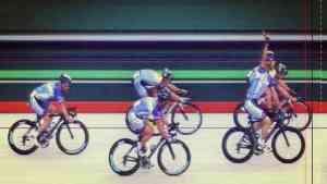 Cyclist celebrating too early 1