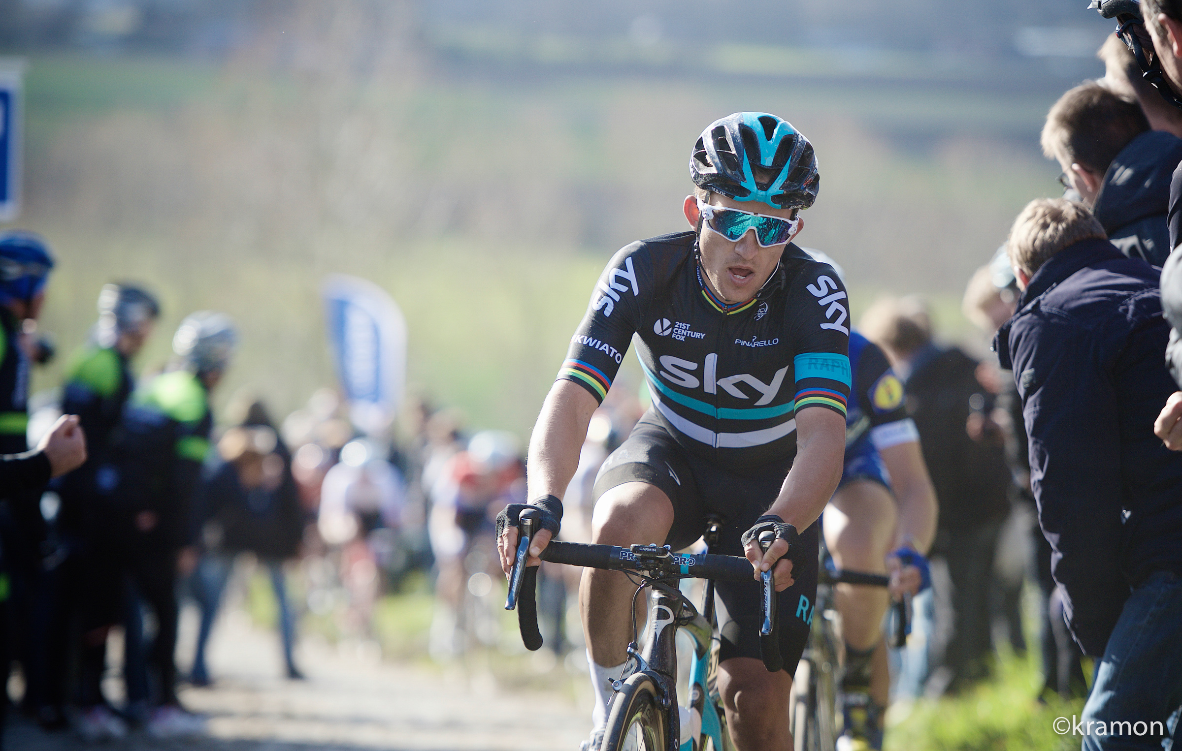 Michal Kwiatkowski (POL/SKY) turning off the Paterberg E3 - Harelbeke 2016
